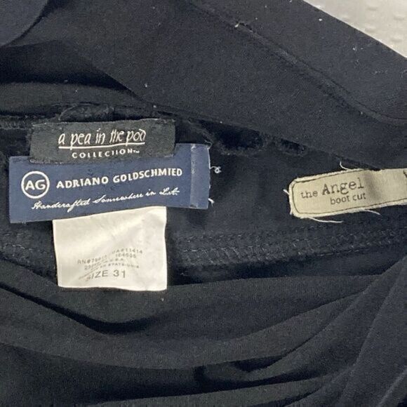 Adriano Goldschmied Maternity Jeans Womens 31 Black Corduroy Pea in a Pod Pants - Picture 13 of 14